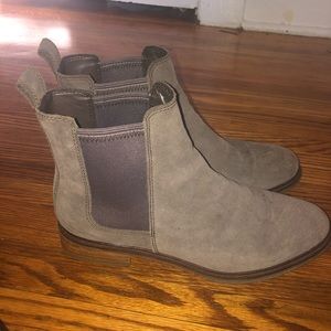 Tan suede ankle boots. Size 9 1/2